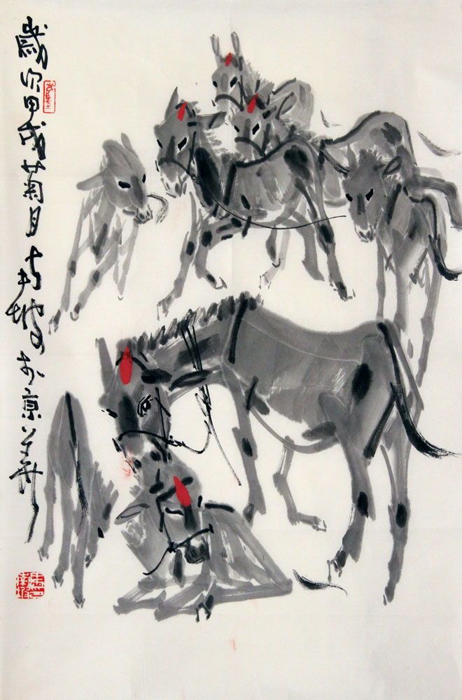 马南坡国画作品,尺寸为68.5*45.5