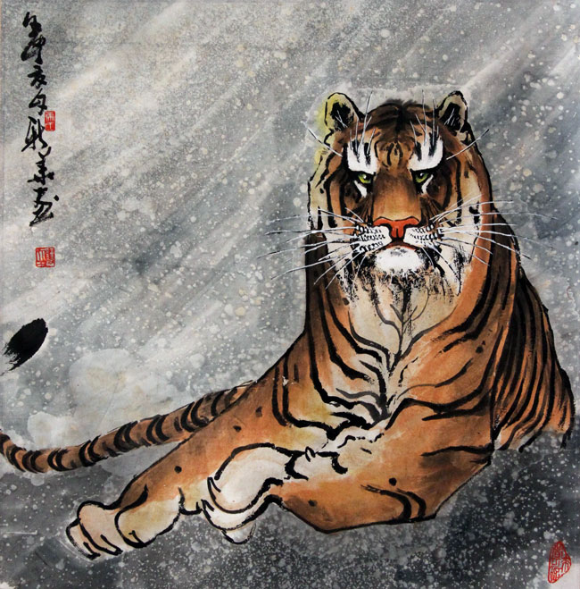 马新华国画作品,尺寸为68x68